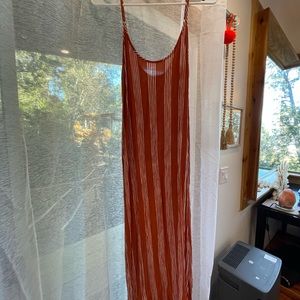 Pinstripe pencil dress